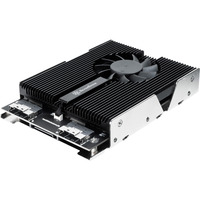 SilverStone SDP13 3,5" Bay naar PCIe NVMe M.2 SSD adapter inbouwframe Zwart, voor 4x M.2 SSD