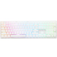 Ducky Zero 6108 Pure White RGB mechanisch gaming toetsenbord Wit, US lay-out (QWERTY), Cherry MX2A Red, 100%, RGB leds, Double-shot PBT, hot swap, 2.4GHz | Bluetooth | USB-C