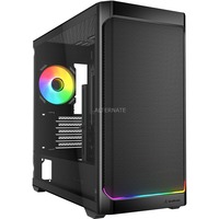 Sharkoon MK4W RGB Strip mini tower behuizing Zwart | 2x USB-A | 1x USB-C | RGB | Tempered Glass