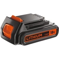 BLACK+DECKER 18V 1.5Ah Lithium Ion accu BL1518-XJ oplaadbare batterij Zwart/oranje