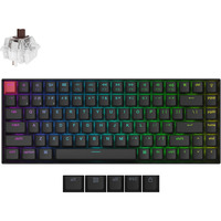 Keychron K2 QMK-H3 RGB mechanisch toetsenbord Zwart, US lay-out (QWERTY), Keychron Super Brown, 75%, RGB leds, Cherry double-shot PBT, hot swap, Bluetooth 5.2 | USB-C