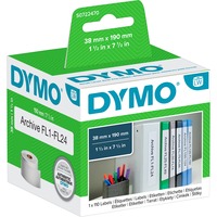 Dymo LW ringmap etiketten, 38 x 190 mm label Wit
