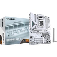 GIGABYTE B850 EAGLE WiFi7 ICE socket AM5 moederbord Wit/zilver, RAID, 2.5Gb-LAN, Wi-Fi 7, BT 5.4, Sound, ATX