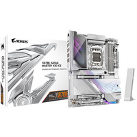 GIGABYTE X870E AORUS MASTER X3D ICE socket AM5 moederbord Zilver/wit, RAID, 5 Gb-LAN, 10 Gb-LAN, WLAN, BT, Sound, ATX