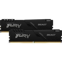 Kingston FURY Beast 32 GB DDR4-3200 (2x 16 GB) werkgeheugen Zwart, KF432C16BB1K2/32, XMP 2.0