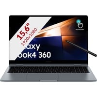 SAMSUNG Galaxy Book4 360 NP750QGK-KG1NL 15.6" 2-in-1 laptop Grijs | Core 7 150U | Intel Graphics | 16 GB | 512 GB SSD | Touch