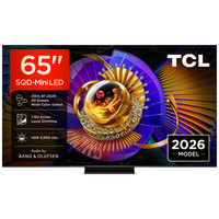 TCL 65MSQLED85L SQD-Mini LED 4K Ultra HD Smart TV 65" Zwart, 4x HDMI, USB-A, LAN, WiFi 5, BlueTooth