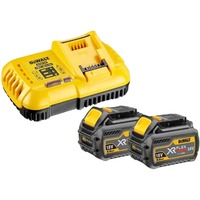DEWALT XR Flexvolt Accu starterpack DCB118T2 set Geel/zwart, Snellader en 2 accu's (6.0Ah) inbegrepen 