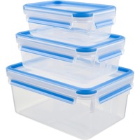 Emsa Clip & Close Vershouddozen-set doos Transparant/blauw, 3 stuks