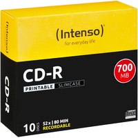 Intenso CD-R 700 MB blanco cd's 52x, 10 stuks, Bedrukbaar