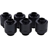Alphacool Eiszapfen 13/10mm Compression fitting verbinding Zwart, 6 stuks