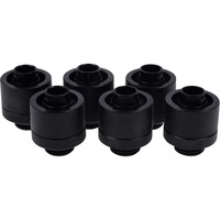 Alphacool Eiszapfen 16/10mm Compression Fitting verbinding Zwart, 6 stuks