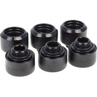 Alphacool Eiszapfen 16mm HardTube compression fitting G1/4" - sixpack schroevenset Zwart