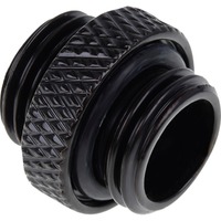 Alphacool Eiszapfen double nippel G1/4 outer thread to G1/4 outer thread verbinding Zwart, voor zachte slangen (PVC, silicone, neopreen)