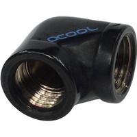 Alphacool HF L- connector 2 x G1/4 verbinding Zwart
