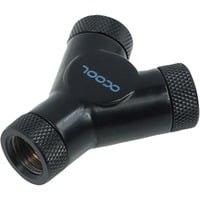 Alphacool HF Y connector 3 x G1/4 verbinding Zwart