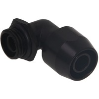 Alphacool HF compression fitting TPV Metall - 90° rotatable 12,7/7,6mm verbinding Zwart
