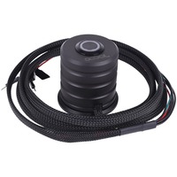 Alphacool Powerbutton met push-button 19mm red lighting - deep black schakelaar Zwart, Rode LED
