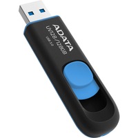 ADATA Dash Drive UV128 64 GB usb-stick Zwart/blauw, USB 3.0