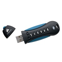 Corsair Flash Padlock 3 128GB Secure USB 3.0 Flash Drive usb-stick Zwart/blauw, CMFPLA3B-128GB