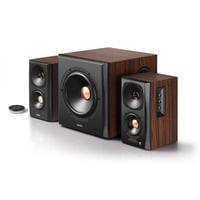 Edifier S360DB Boekenplank luidsprekers Bruin, Bluetooth, RCA, optisch, coaxiaal, AUX