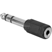 goobay 3,5 mm jack (female) naar 6,35 mm jack (male) adapter Zwart/zilver