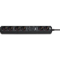 Brennenstuhl Connect Eco-Line Smart Stekkerdoos met 6-voudige timerfunctie stekkerdoos Zwart, 1,5 meter kabel