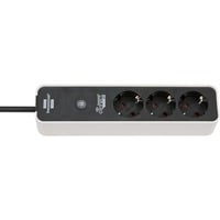 Brennenstuhl Connect Ecolor Smart Stekkderdoos 3-voudig 3-voudige stekkerdoos Wit/zwart, 3x stekker