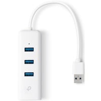 TP-Link USB 3.0 3 Poort Hub & Gigabit Ethernet Adapter 2 in 1 USB Adapter UE330 usb-hub Wit