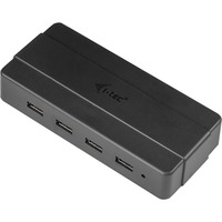 i-tec USB 3.0 Charging HUB 4 Port usb-hub Zwart, incl. Power Adapter