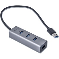 i-tec USB 3.0 Metal HUB 4 Port usb-hub Zwart
