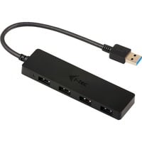 i-tec USB 3.0 Slim Passive HUB 4 Port usb-hub Zwart