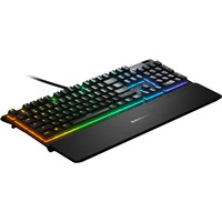 SteelSeries Apex 3 RGB gaming toetsenbord Zwart, US lay-out (QWERTY), SteelSeries Whisper-Quiet, 100%, RGB leds
