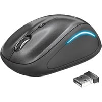 Trust Yvi FX Wireless Mouse Zwart, 22333, 800 - 1600 dpi, Meerkleurige leds