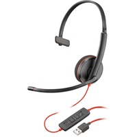 Plantronics Blackwire 3210 headset Zwart, USB, Mono