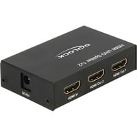 DeLOCK HDMI Ultra HD Splitter 1 x HDMI in > 2 x HDMI out 4K splitter & switches Zwart