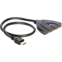 DeLOCK HDMI naar 3x HDMI switch Zwart
