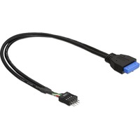 DeLOCK USB 3.0 > USB 2.0 Header adapter Zwart, 0,3 meter