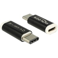 DeLOCK USB-C 2.0 > micro-USB adapter Zwart