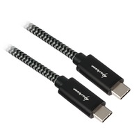 Sharkoon USB-C 3.2 Gen 2 kabel Zwart/grijs, 1 meter