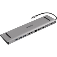 Sitecom USB-C Multiport Pro Dock met Power Delivery dockingstation Zilver