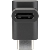 goobay Adapter USB-C aansluiting > USB-C stekker, 90° Zwart