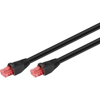 goobay Cat.6 netwerkkabel Zwart, 15 meter, U/UTP, Outdoor
