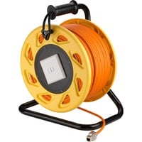 goobay Cat.7a netwerkkabel Oranje, 90 meter, S/FTP, RJ-45 (female), Kabelhaspel