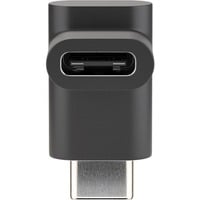 goobay USB-C (male) naar USB-C (female) 90° adapter Zwart