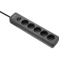 APC PME5B-GR stekkerdoos met overspanningsbeveiliging stekkerdoos Zwart, 5x stopcontact