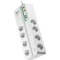 APC Stekkerdoos met overspanningsbeveiliging 8x (+Coax & Telefoon) stekkerdoos Wit, voor 8 stekkers, RJ-11, PMF83VT-GR