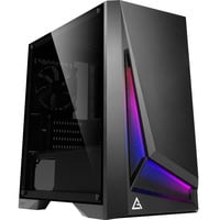 Antec Dark Phantom DP301M mini tower behuizing Zwart | 2x USB-A | RGB | Window