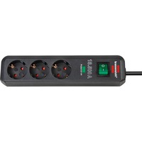 Brennenstuhl Eco-Line 13.500A stekkerdoos met overspanningsbeveiliging 3-voudig stekkerdoos Antraciet, 1,5 meter