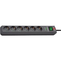 Brennenstuhl Eco-Line 13.500 A stekkerdoos met overspanningsbeveiliging stekkerdoos Antraciet, 1159710515, voor 6 stekkers